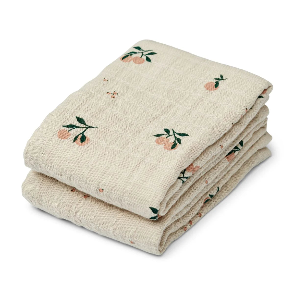 Lewis Muslin Cloth 2-pack - Peach / Sea shell mix