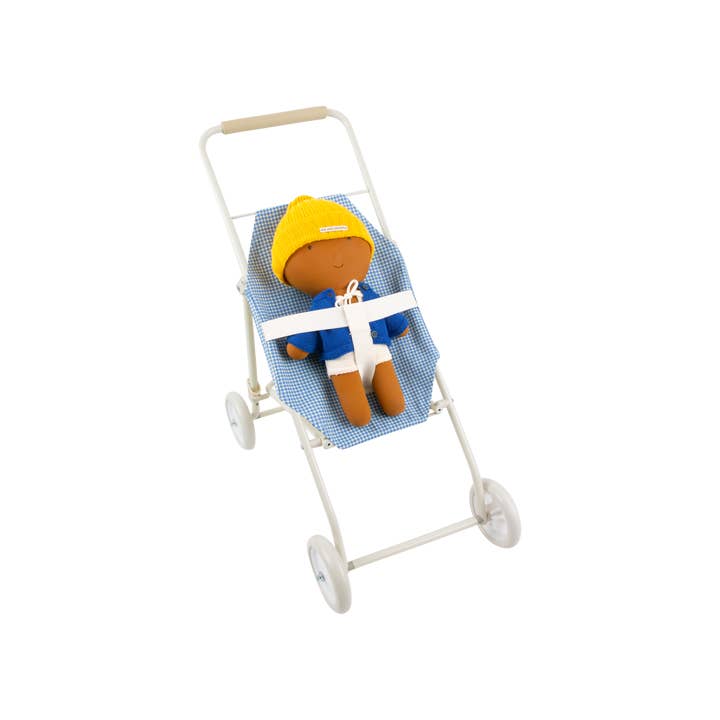 GOMMU BIG VICHY STROLLER - BLUE