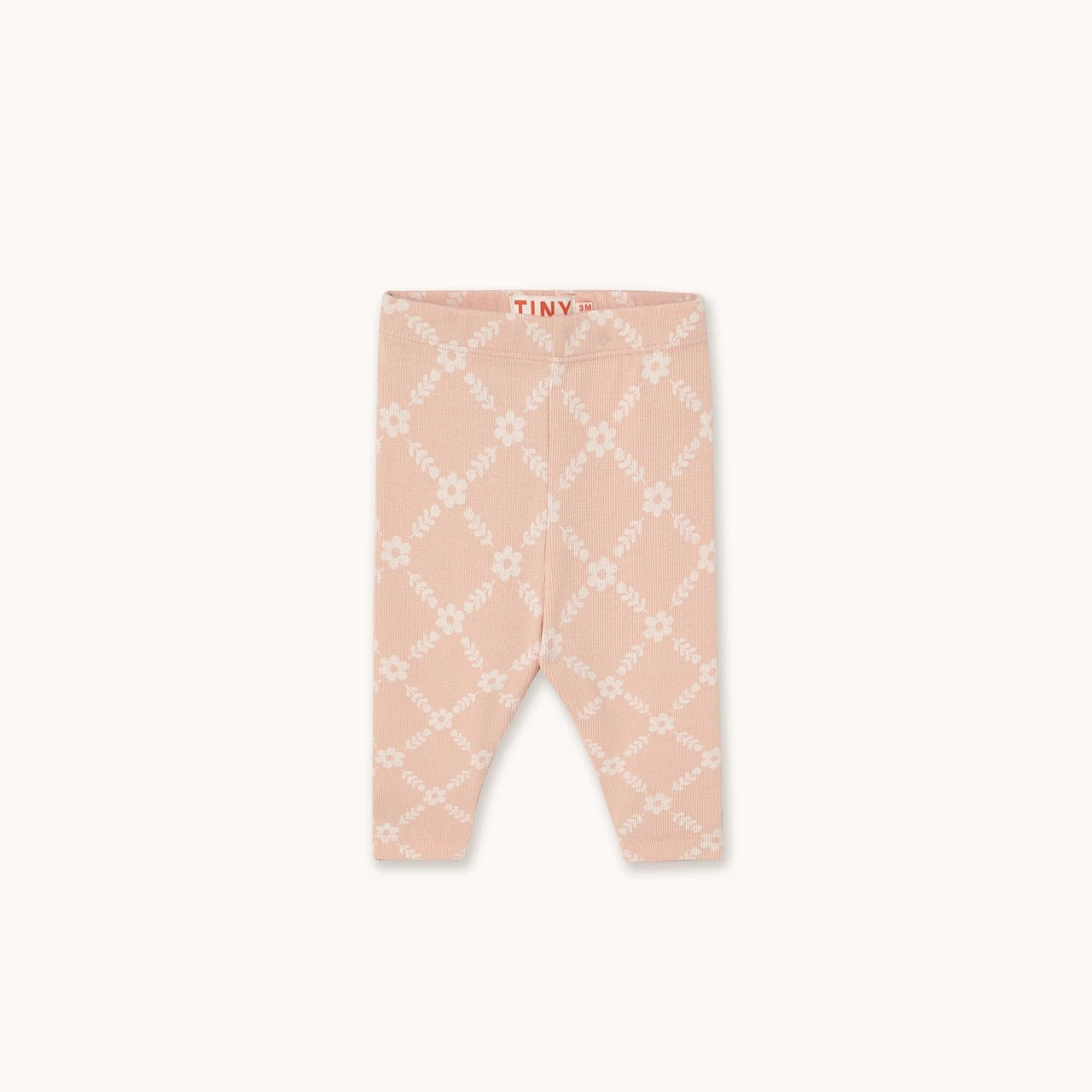 FLOWER GRID RIB BABY PANT