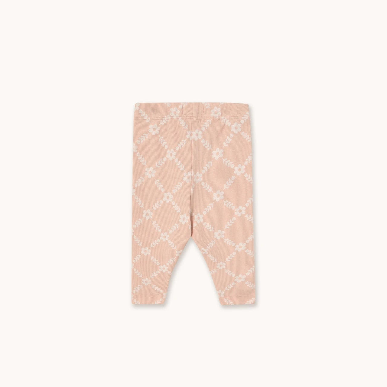 FLOWER GRID RIB BABY PANT
