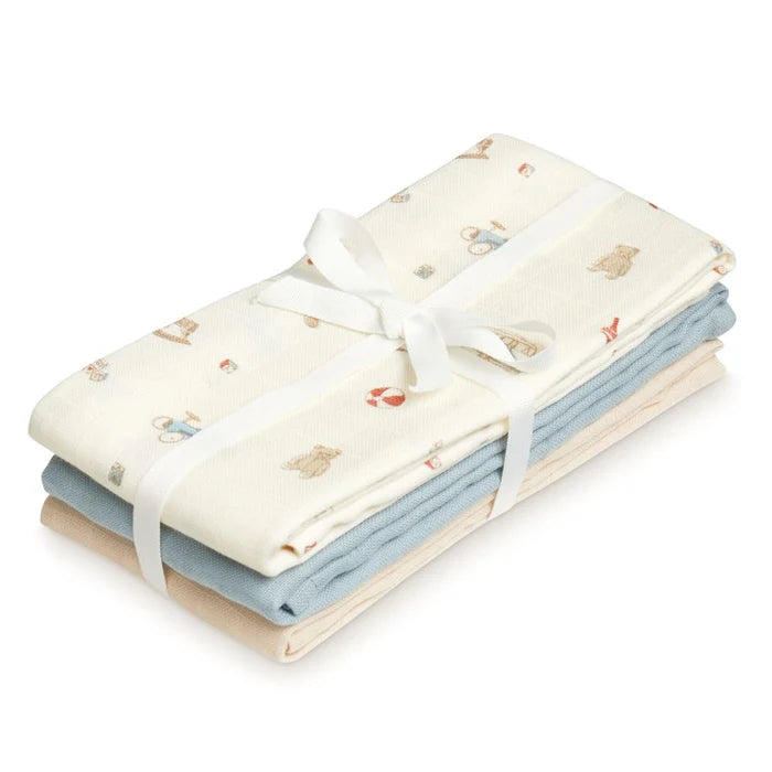 MUSLIN CLOTH, 3-PACK - MIX VINTAGE TOYS