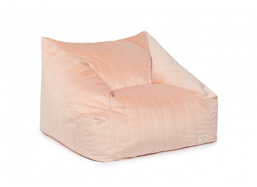 CHELSEA ARMCHAIR BEANBAG • VELVET BLOOM PINK