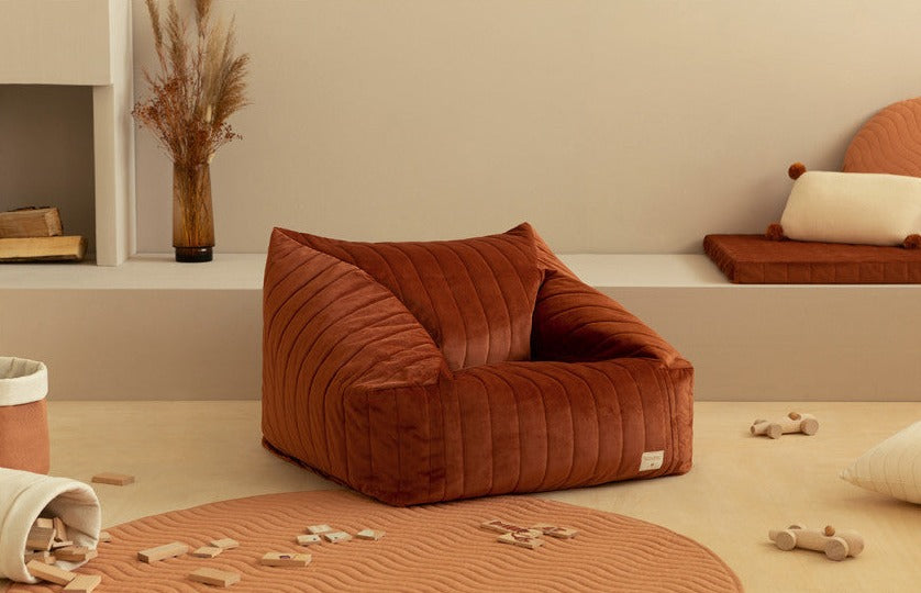 CHELSEA ARMCHAIR BEANBAG • VELVET WILD BROWN