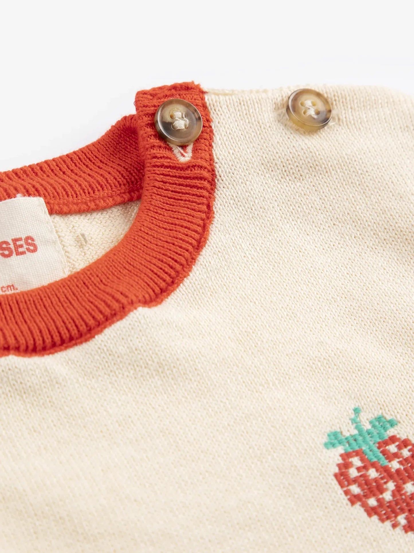 PIXEL STRAWBERRY KNITTED T‑SHIRT