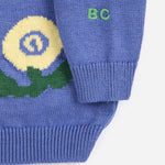 Stamp Bloom cardigan purple