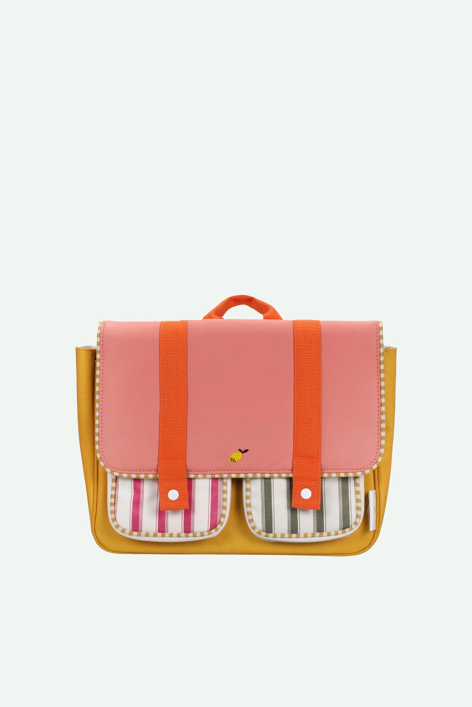 SCHOOL BAG | CORAL PINK + SUBMARINE YELLOW