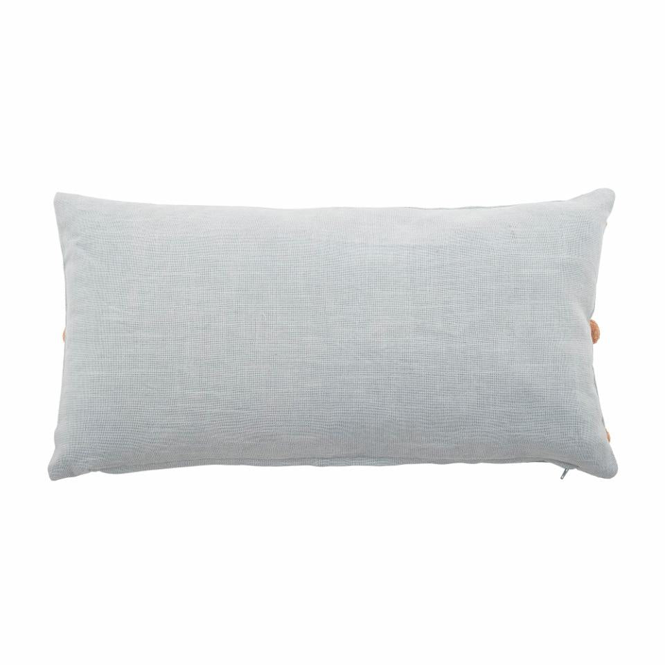 KARLA CUSHION, BLUE, COTTON