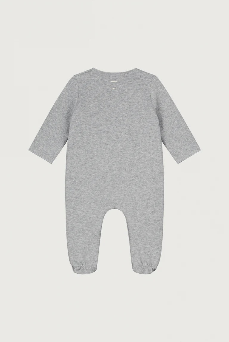 NEWBORN SUIT WITH SNAPS - GRAY MELANGE