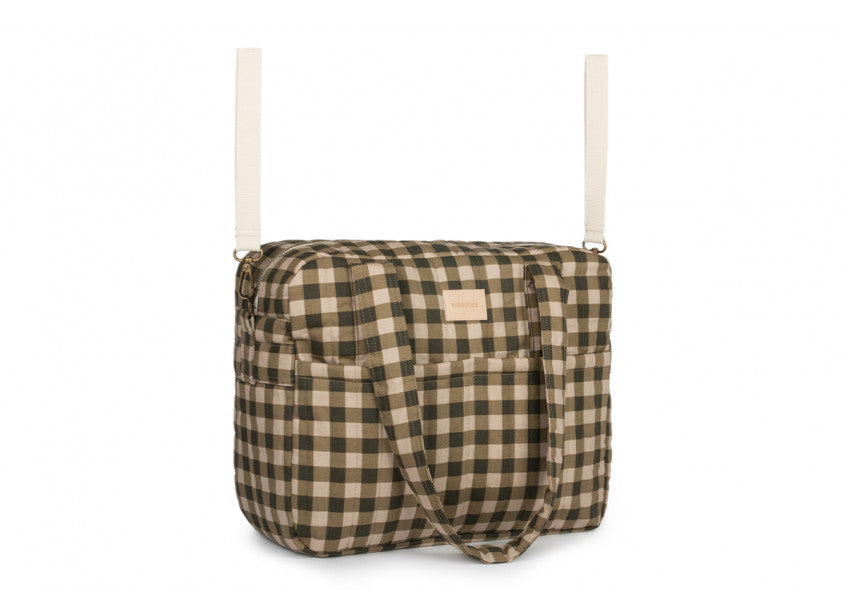 HYDE PARK WATERPROOF STROLLER BAG • GREEN CHECKS