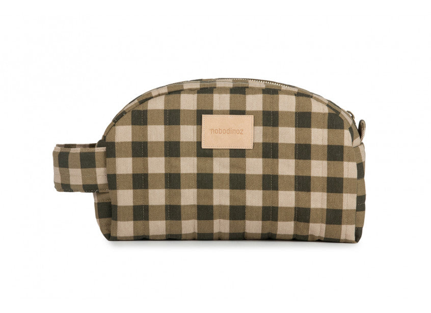 HYDE PARK WATERPROOF VANITY CASE • GREEN CHECKS