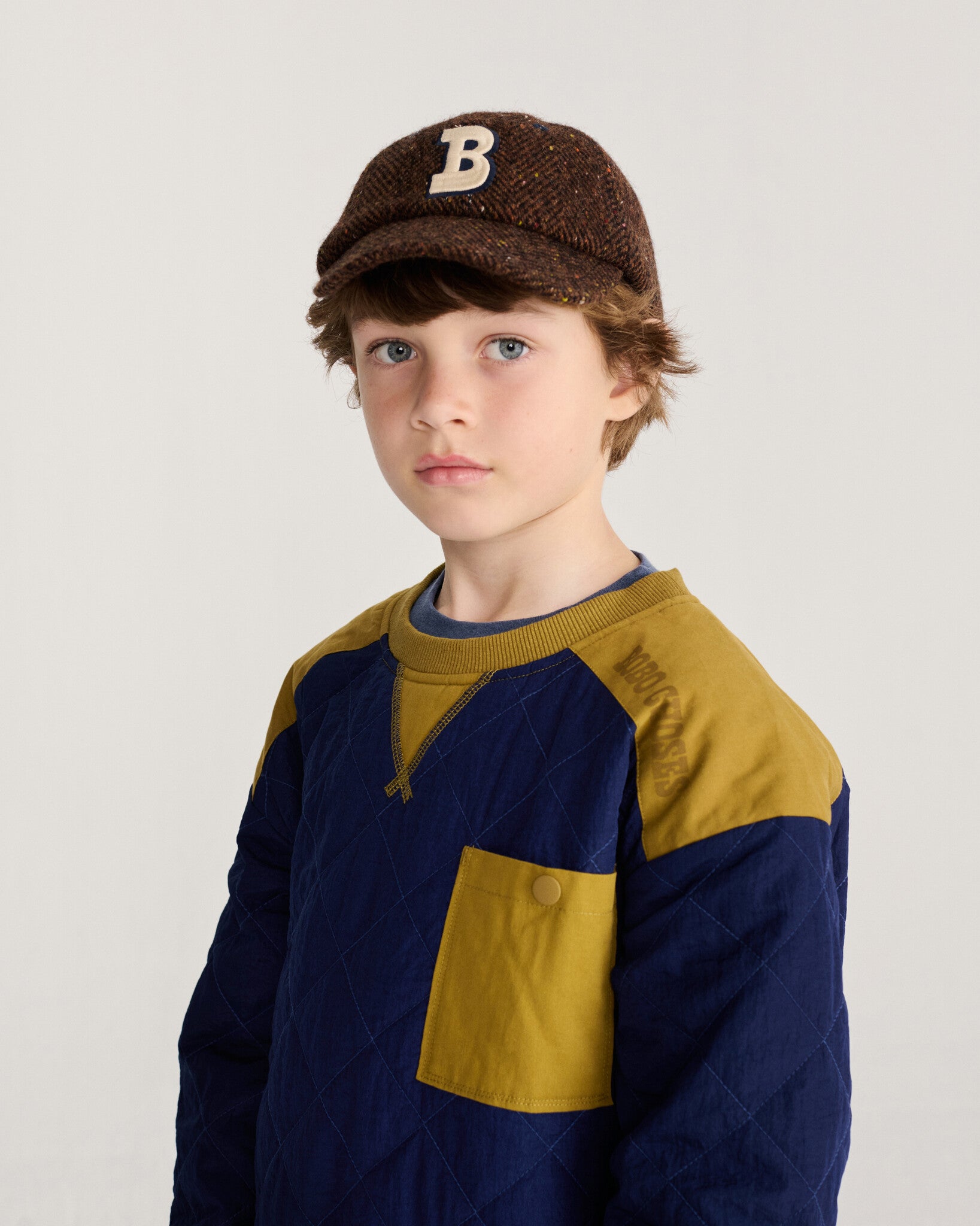 Bobo Choses wool blend cap dark brown