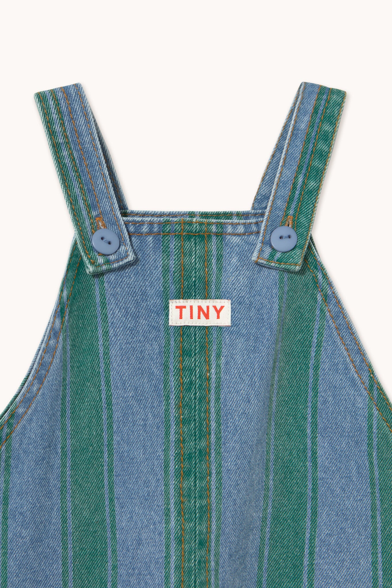Retro Stripes Baby Denim Dungaree