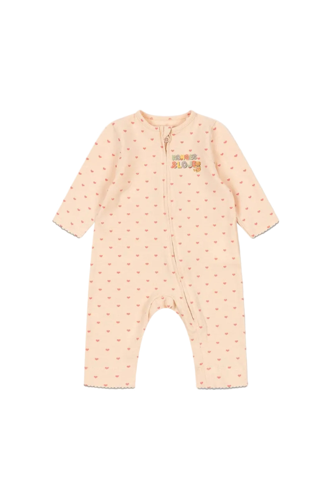 Basic Zip Onesie Gots Teddy Coeur
