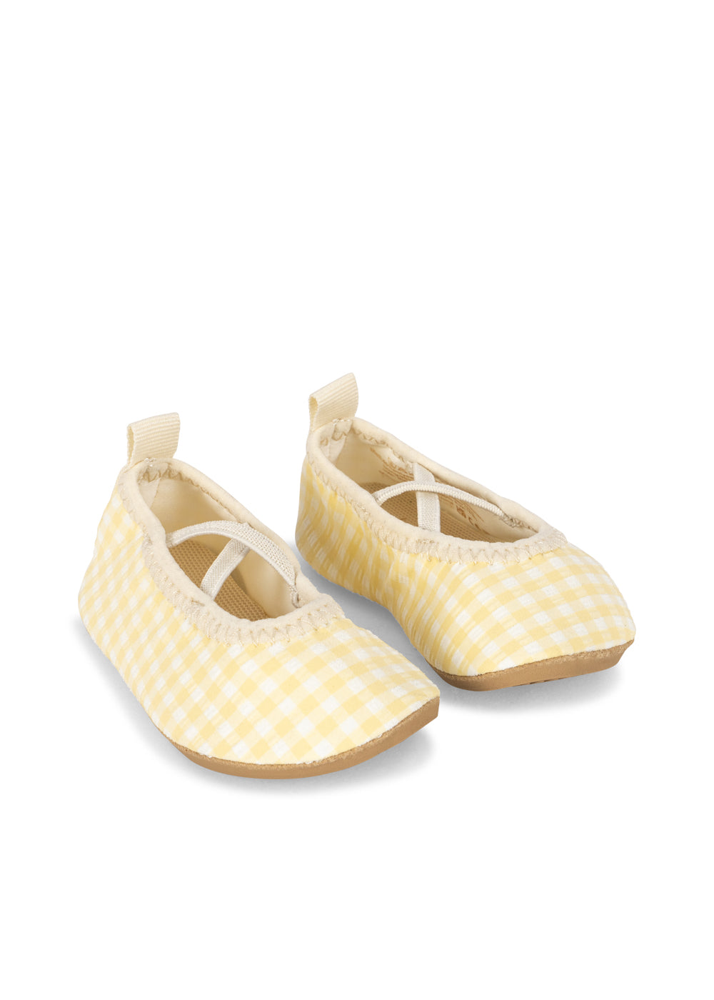 ETTA SWIM SHOES - BANANA ALMOND CHECK