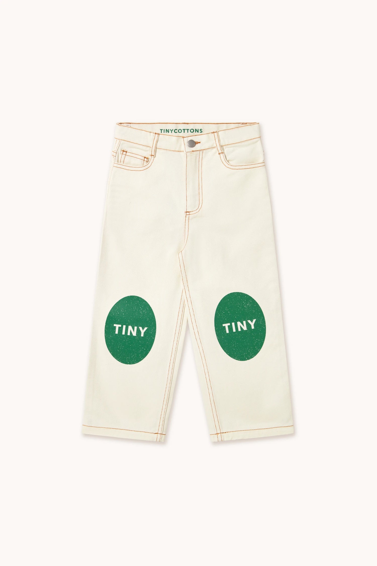PRINTED JEANS - OFF WHITE