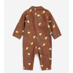 Pixel Abduction woven overall brown