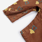 Pixel Abduction woven overall brown