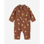 Pixel Abduction woven overall brown